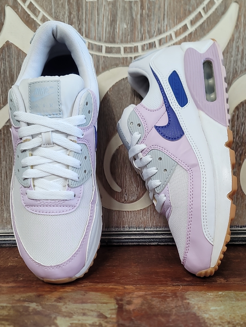 🔥 Nike Wmns Air Max 90 'White Doll' "Light Pink/platinum/Gum" Wmns 8 Good Cond - Picture 1 of 16